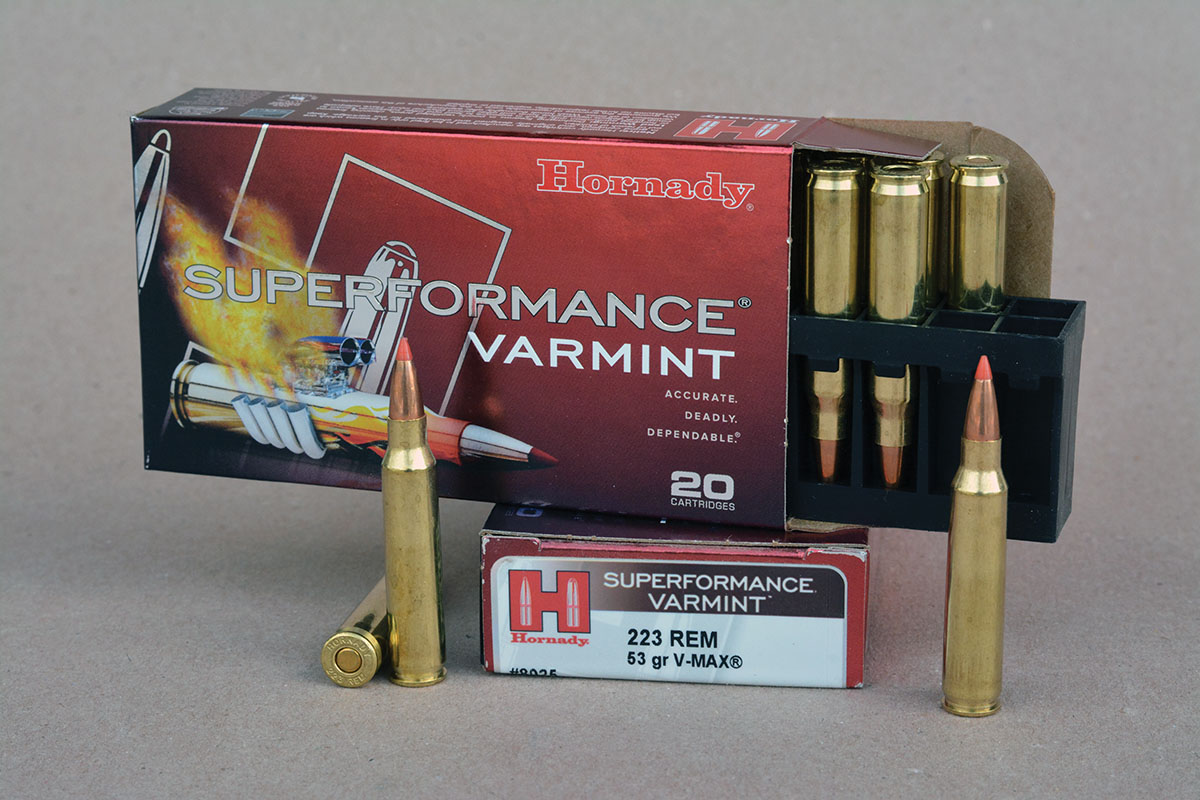 Hornady Superformance Varmint 223 Remington ammunition features a high-ballistic coefficient